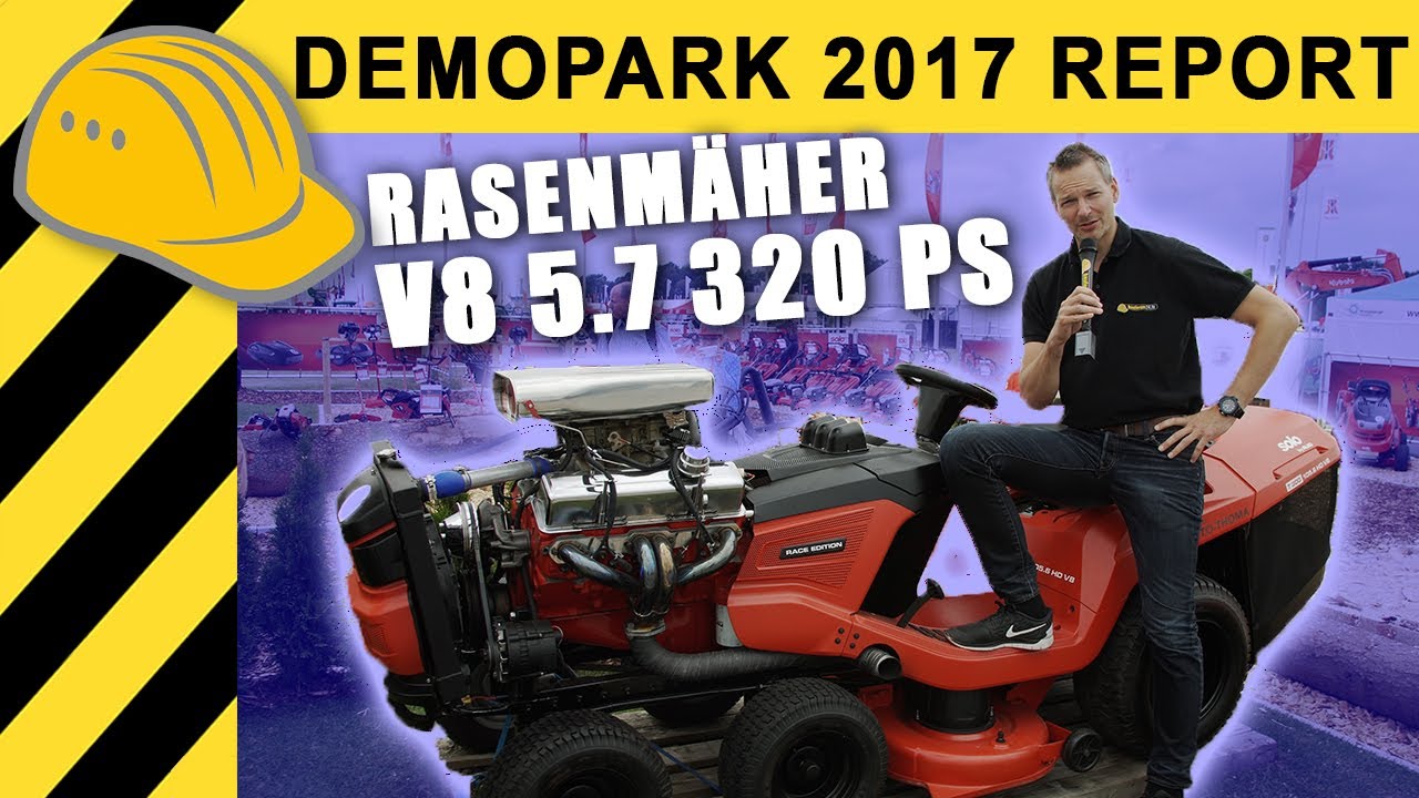 KRASS! V8 RASENTRAKTOR MIT 320 PS & HUSQVARNA MONSTERSÄGE | DEMOPARK  Tour | Bauforum24