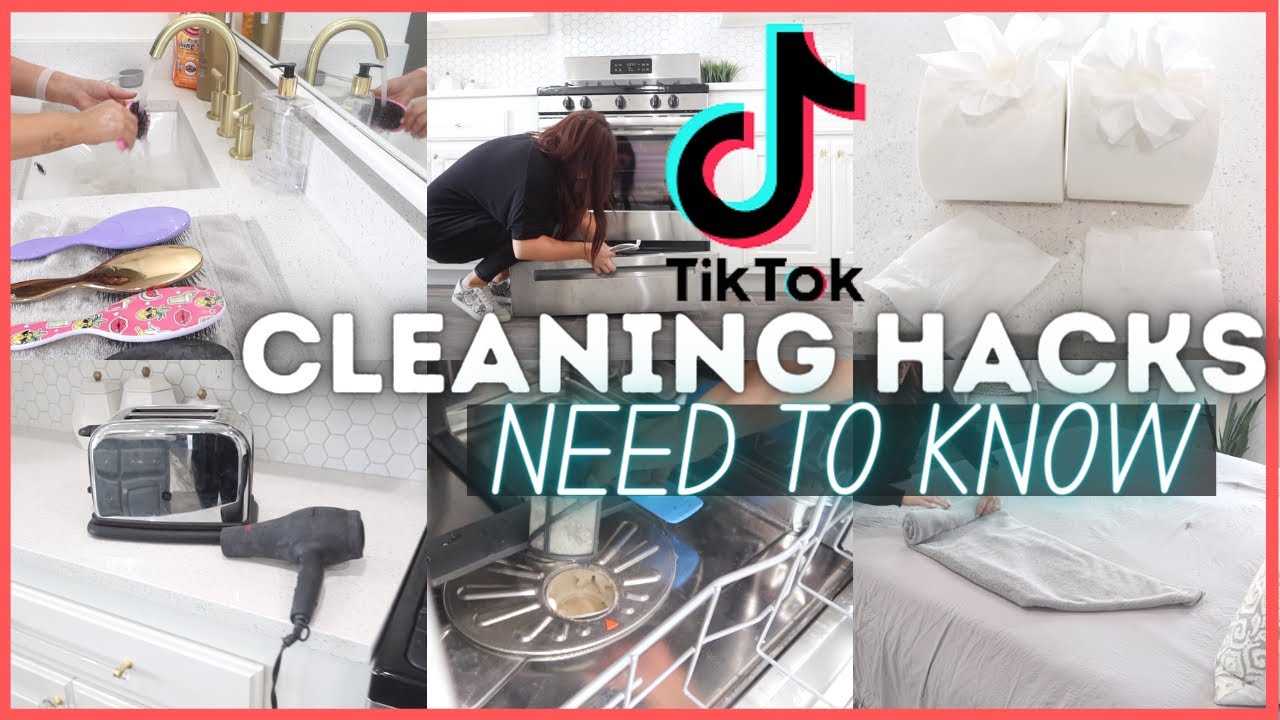 TIKTOK CLEANING HACKS YOU NEED TO KNOW | *NEW* HOME CLEANING HACKS | 2021 TIKTOK CLEANING TIPS