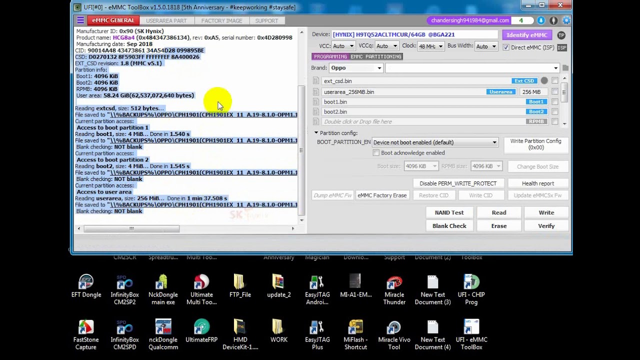 How to backup dump file and security files in ufi box