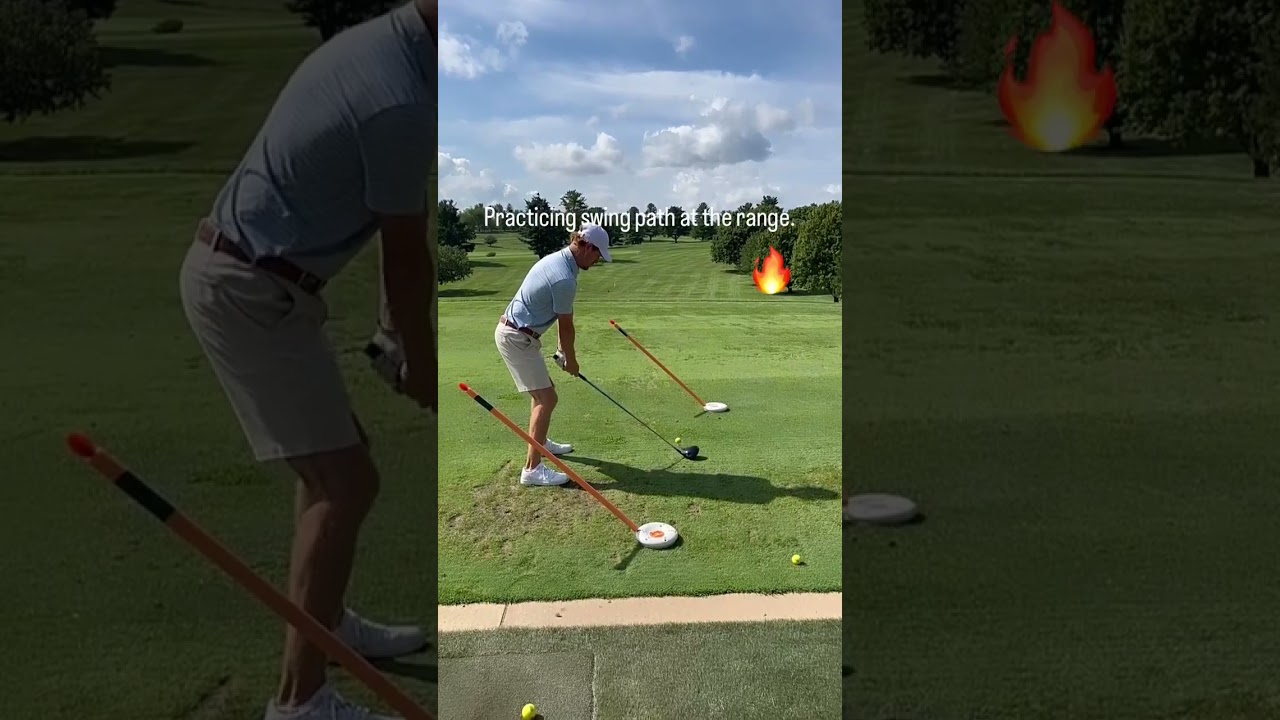 Double disc to emphasize a fade swing path