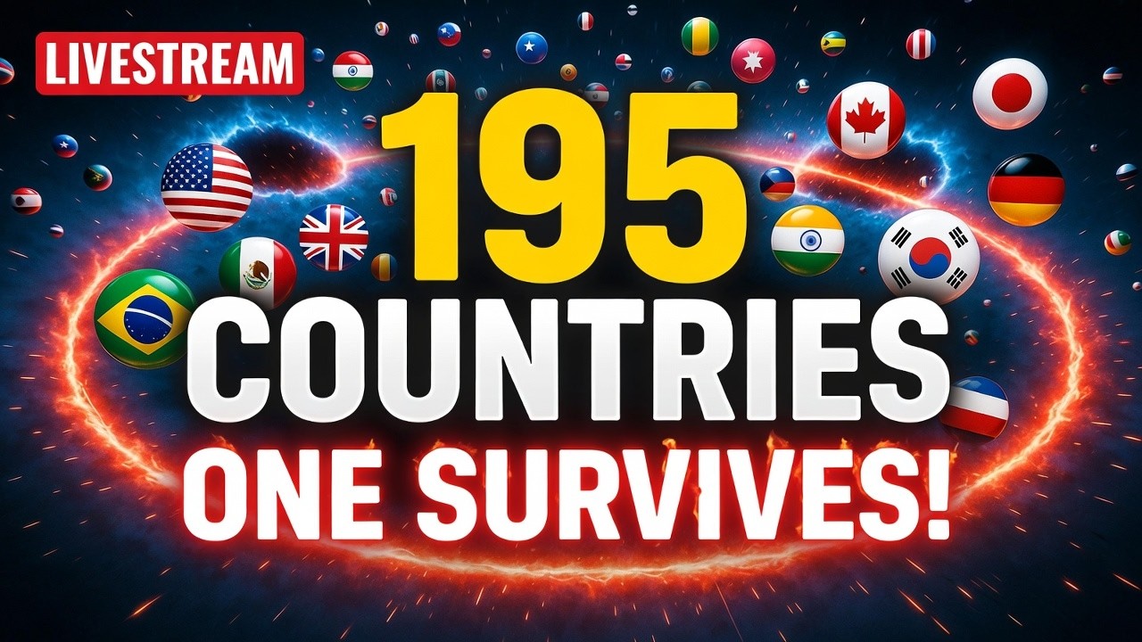 🔴 LIVE: 195 Countries Battle Until One Flag Survives! 🌍