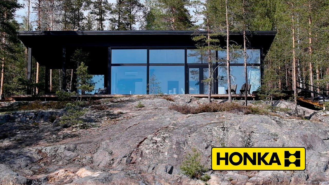 Honkarakenne - Kyl&auml;ss&auml; Tanjan ja Harrin perheen Honka Halti -hirsihuvilassa