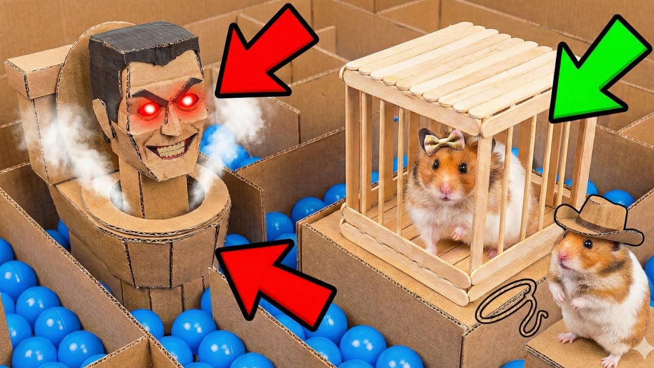 🚽 SKIBIDI TOILET KIDNAPPED GIRLFRIEND - Hamster Rescue Mission 💔 [OBSTACLE COURSE]