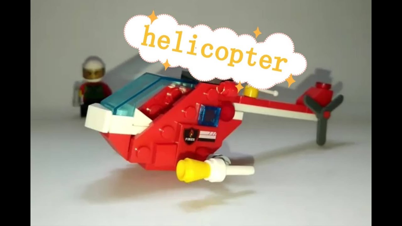 4 Set 4 Fire Detection Helicopter Bootleg Lego Brand ( KAZI )