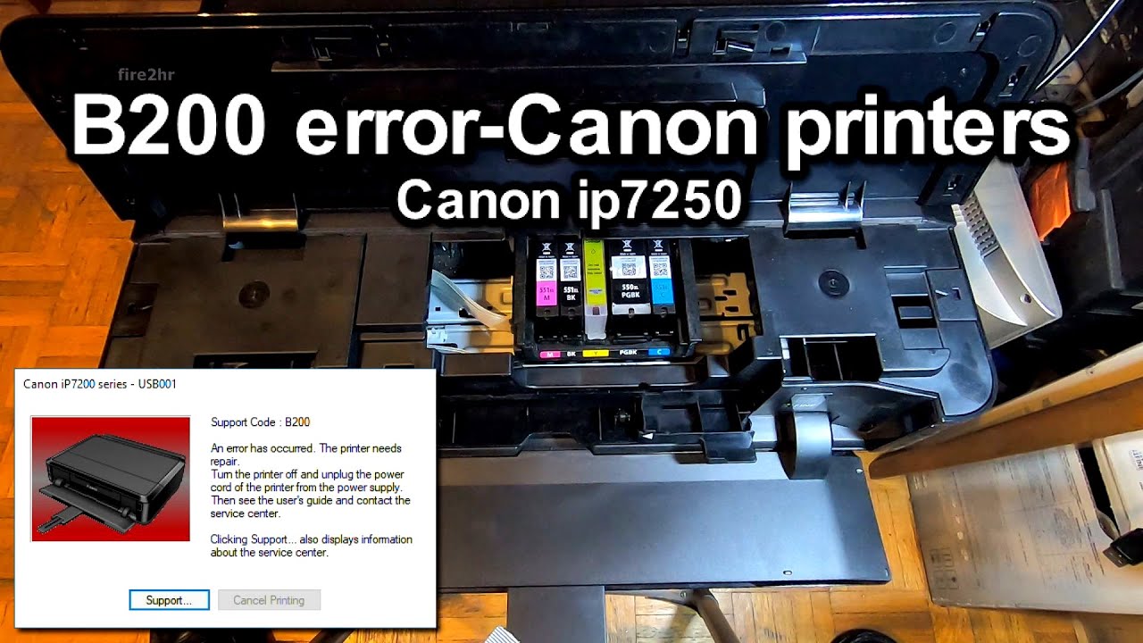 Ошибка B200 — принтеры Canon (Canon ip7250)
