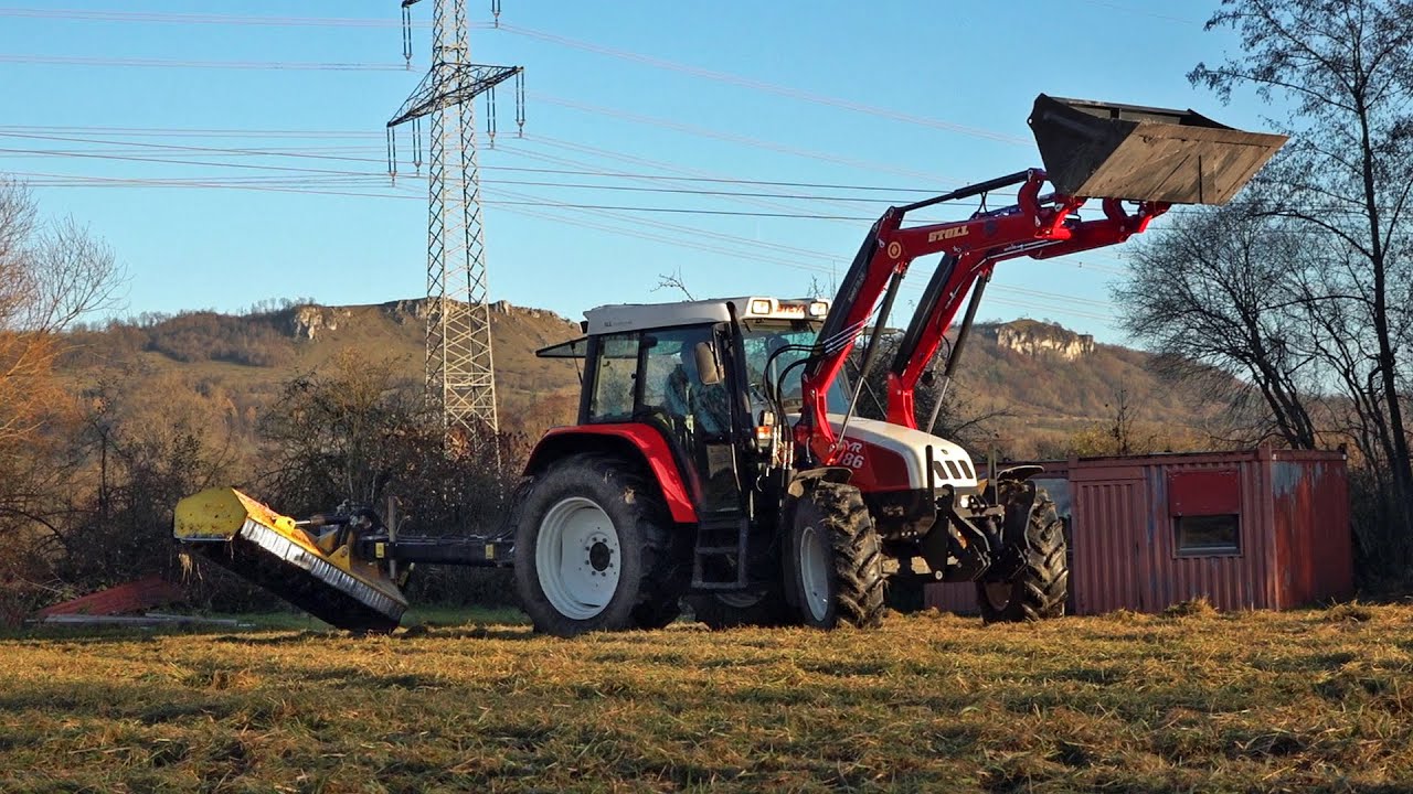 Wiesenpflege mit Steyr 9086 2021