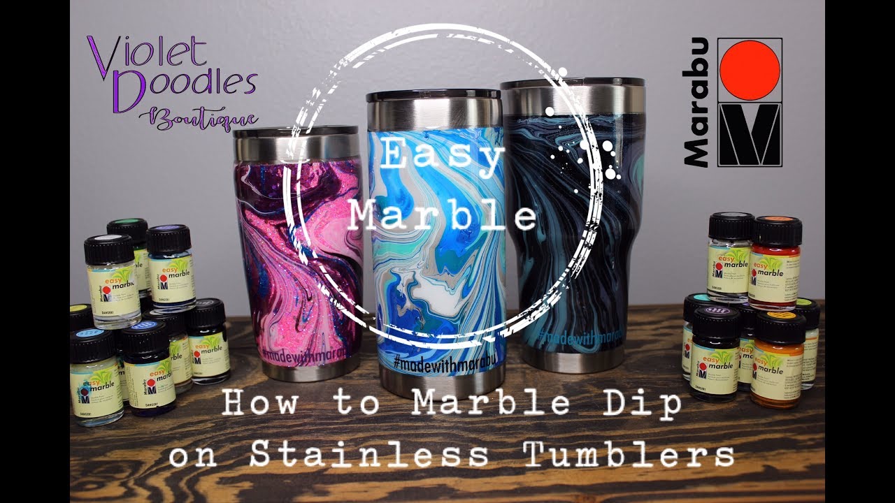 Easy Marble on Stainless Tumblers