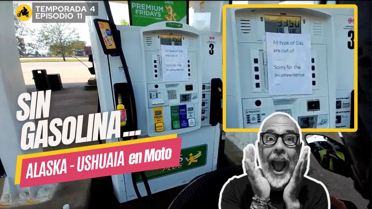 s04-e11: &iexcl;PROBLEMAS en la Ruta hacia ALASKA! Conseguir GASOLINA se complica!! 🏍️🌍😱