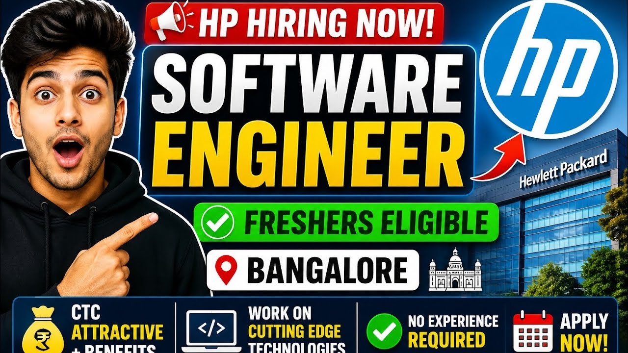 HP Hiring Software Engineers | Freshers Eligible 🚀 | Bangalore Jobs 2026 | Off Campus Hiring