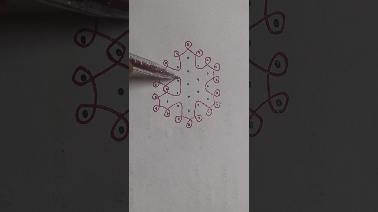 simple muggu|Daily use kolam|Melikela muggu sikku kolam #shorts #muggulu #shortsfeed #rangolidesigns