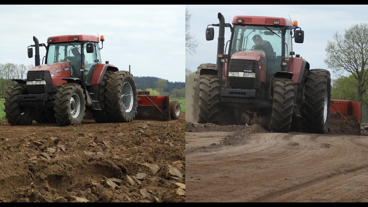Brullen met de Case MX 110 tijden kilveren. Levelling with a Case MX 110