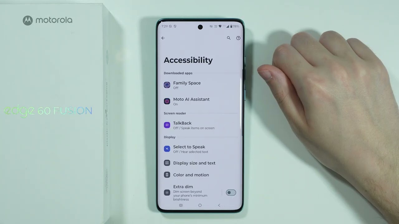 Motorola Edge 60 Fusion: как завершать вызовы кнопкой питания (боковой кнопкой)