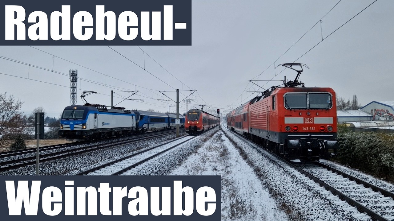 Trainspotting in Radebeul-Weintraube mit ČD ComfortJet, Elbe-Elster 112, gedrehten S-Bahnen uvm.