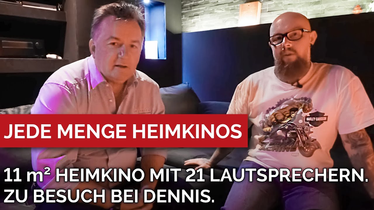 11 qm Heimkino mit 21 Lautsprechern. Das kann sich hören und sehen lassen. Zu Besuch bei Dennis.