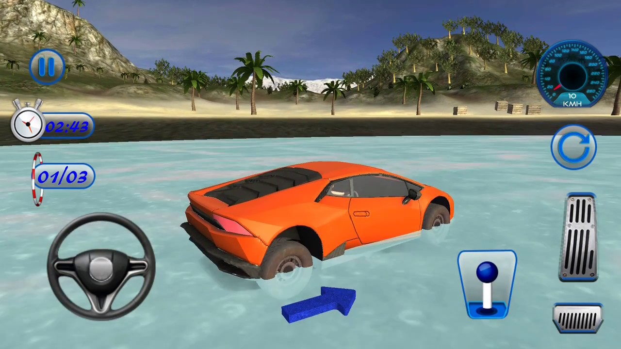 araba oyunları - android araba oyun videosu suda giden araba,2