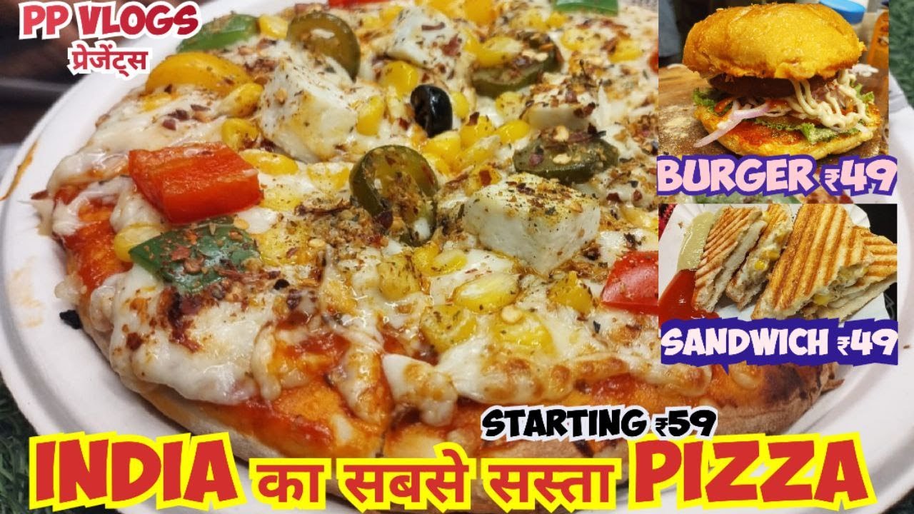 RAIPUR STREET FOOD | PIZZA 59 Rs. RAIPUR| इंडिया का सबसे सस्ता पिज़्ज़ा। BURGER, SANDWICH RAIPUR| #cg
