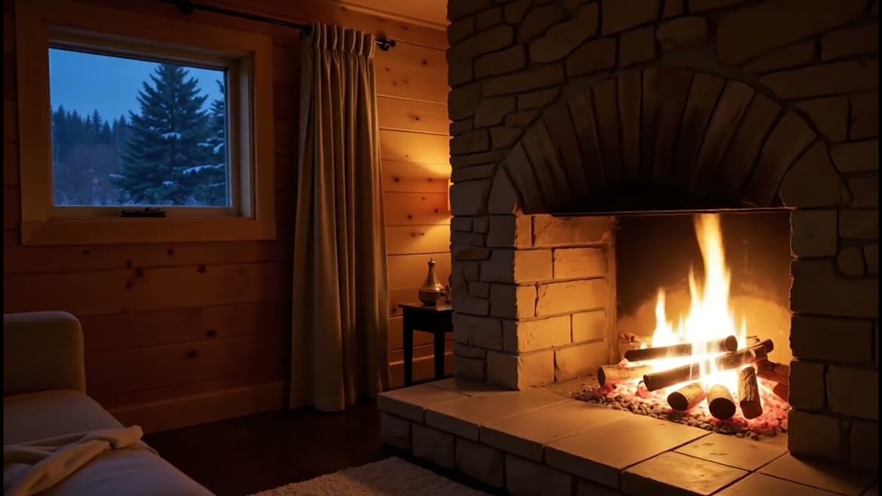 8 Hours Cozy Fireplace 🔥 Soft Crackling Fire Sounds for Deep Sleep & Relaxation