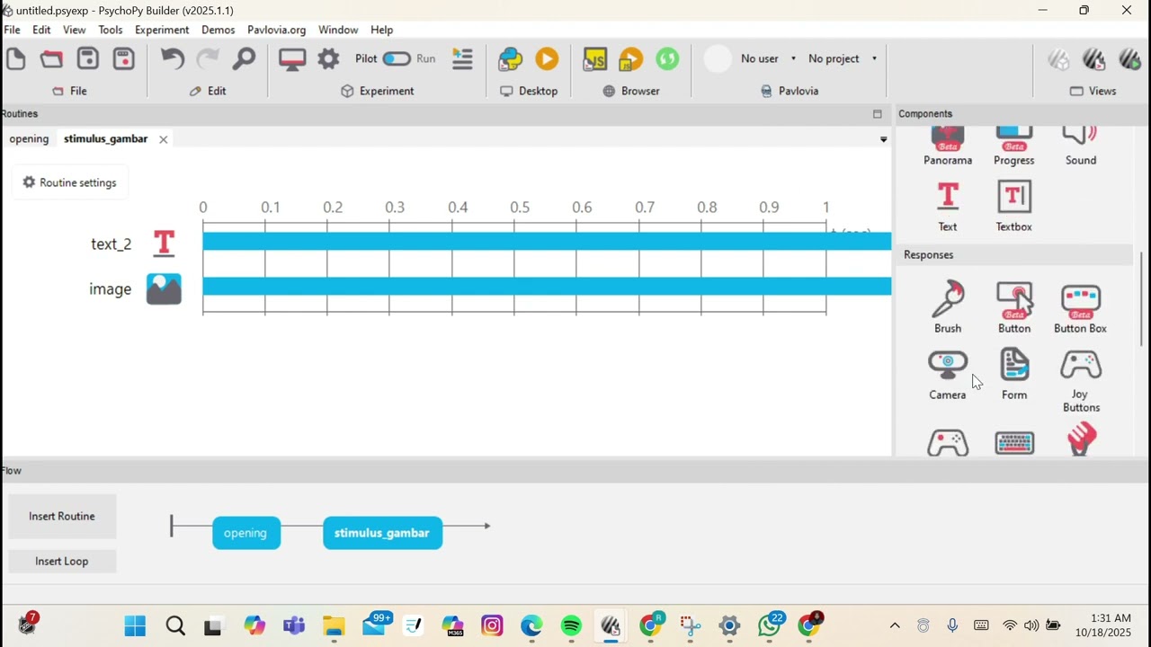 Video Tutorial Pengaplikasian Software Psychopy