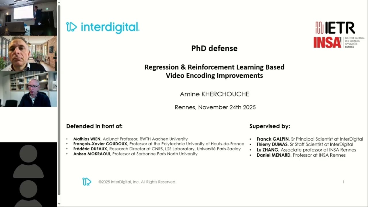 PhD: Regression & Reinforcement Learning Based Video Encoding Improvements - A. Kerchouche