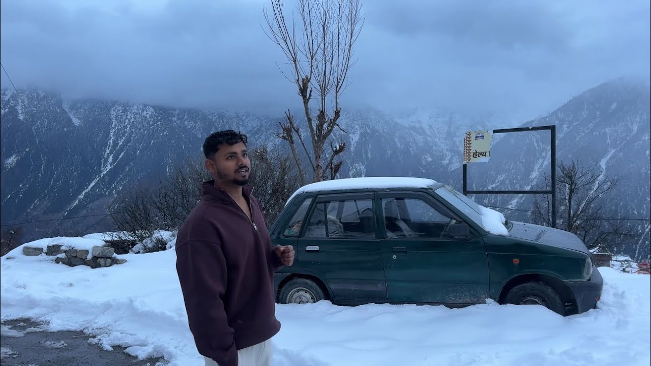 Driving scorpio N through treachous black ice on Shimla to Kalpa route