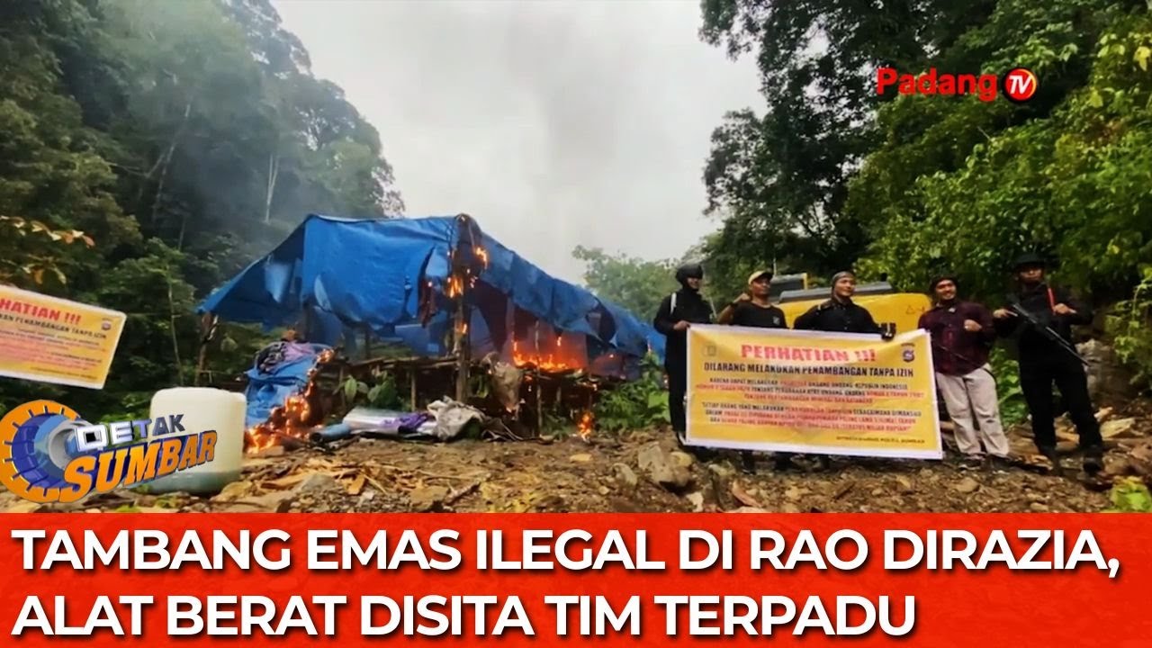 Razia PETI di Rao Pasaman, Tim Terpadu Sita Alat Berat dan Musnahkan Peralatan Tambang