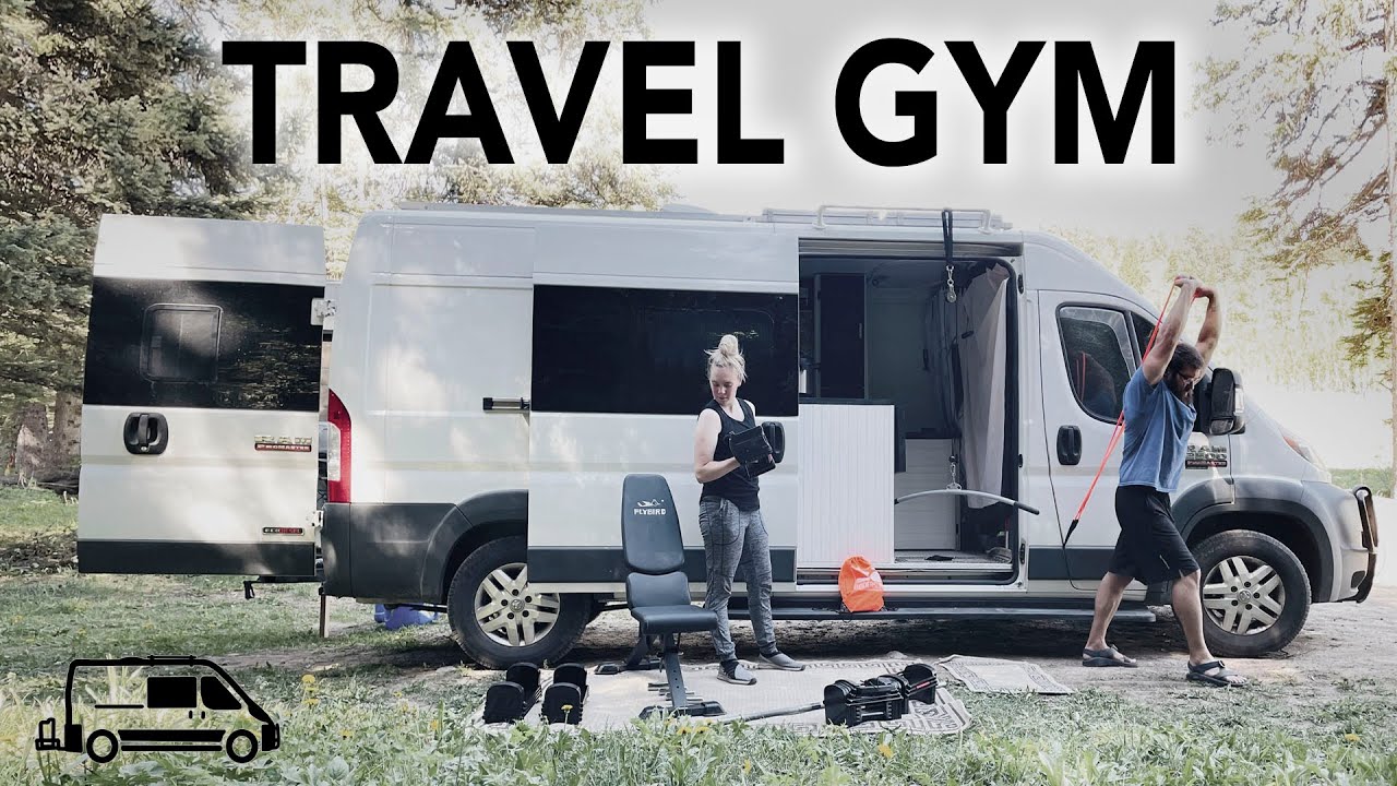 How to WORKOUT Living in a VAN | PULL UP BAR, MOBILE GYM: Compact