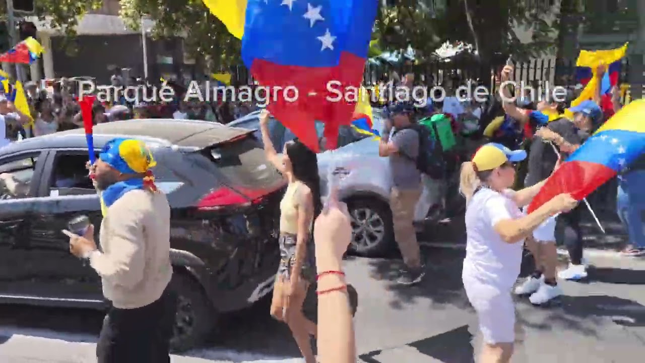 EN VIVO: Euforia de Venezolanos en Santiago de Chile. Celebraciones hoy Sabado 03/01/2026