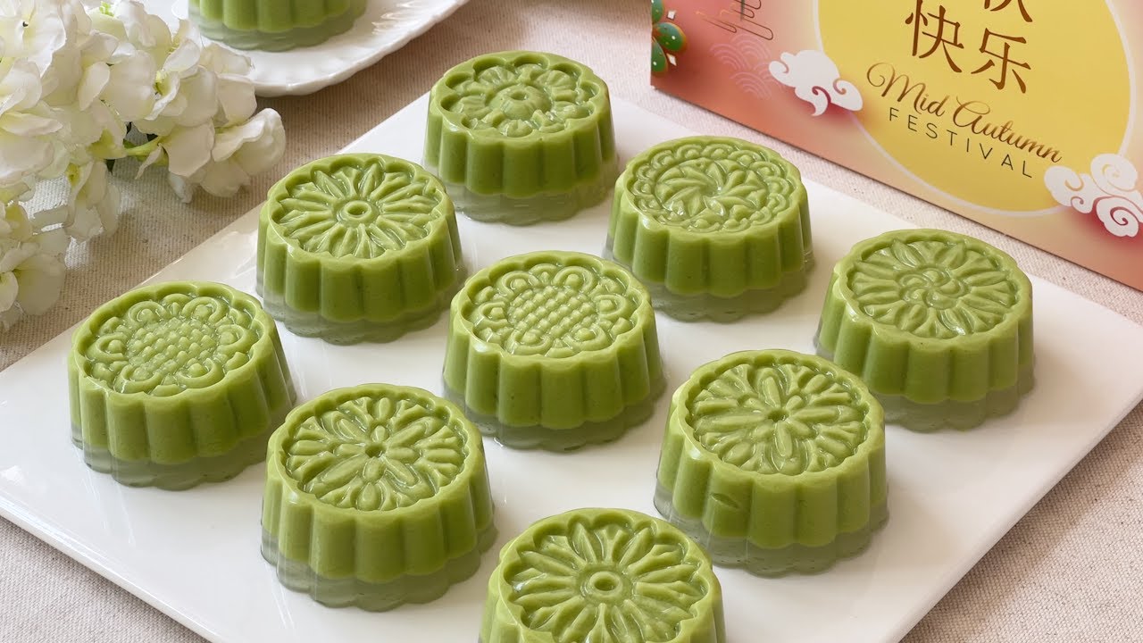 Pandan Agar-agar Mooncake Recipe | 香兰叶燕菜糕月饼食谱