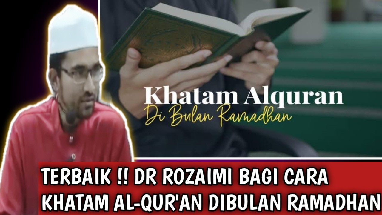 SOALAN PANAS: BILE TUAN-TUAN KHATAM QUR'AN ?? DR ROZAIMI RAMLE