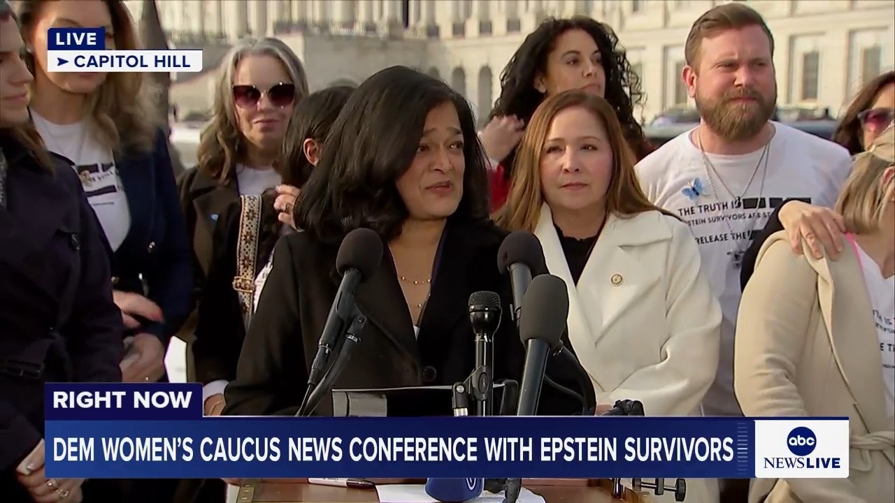 LIVE: Democratic Women’s Caucus holds news conference with Epstein survivors