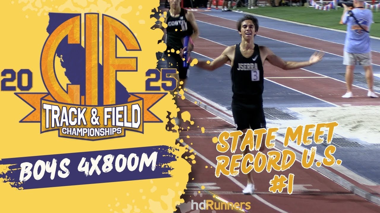 2025 TF - CIF State Meet - Boys 4x800M Relay Championship - Meet record and #1 in US!!!!