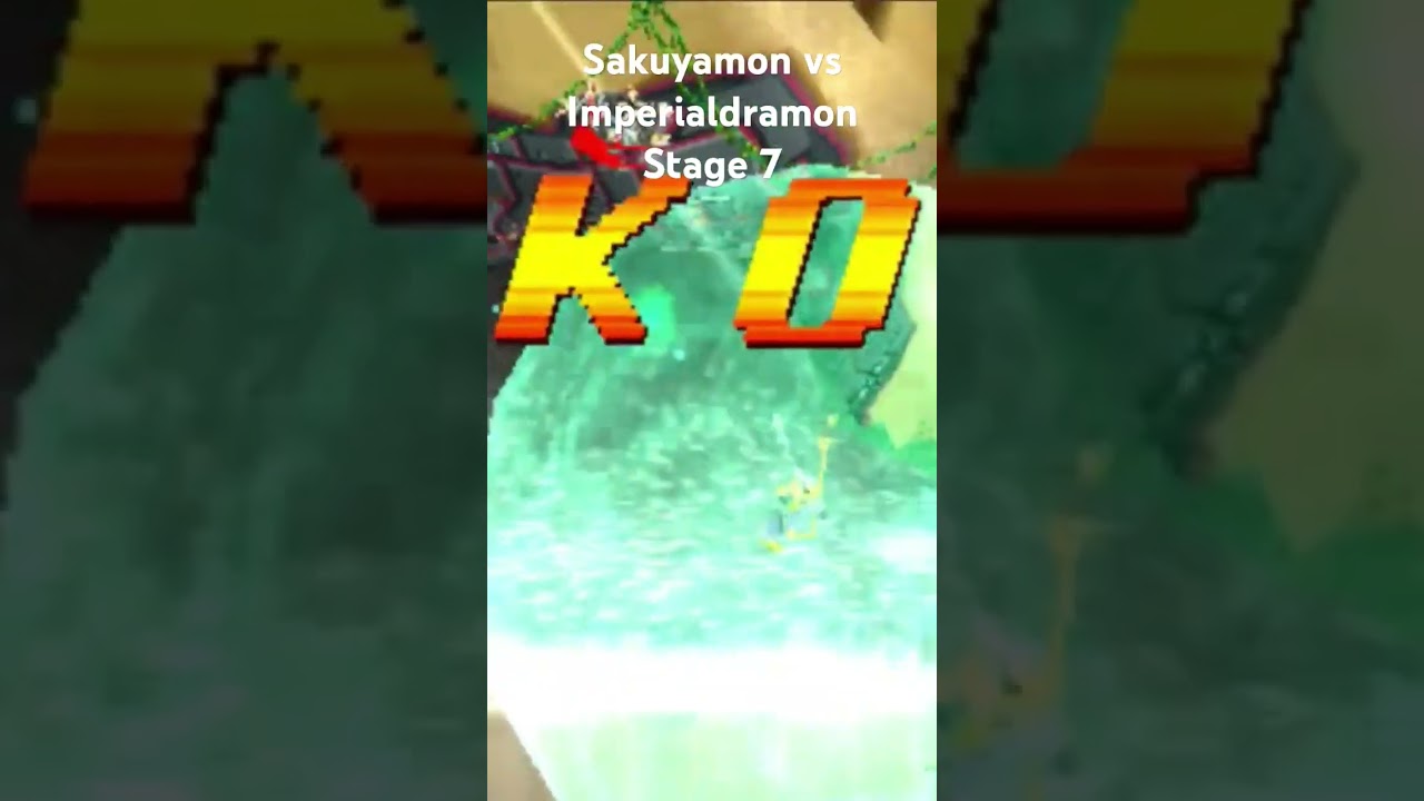 Digimon Rumble Arena Playstation 1 as Sakuyamon vs Imperialdramon Stage 7