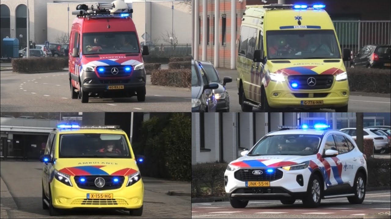 [Dag compilatie] Brandweer, politie en ambulances met spoed naar meldingen in Den Bosch en omgeving