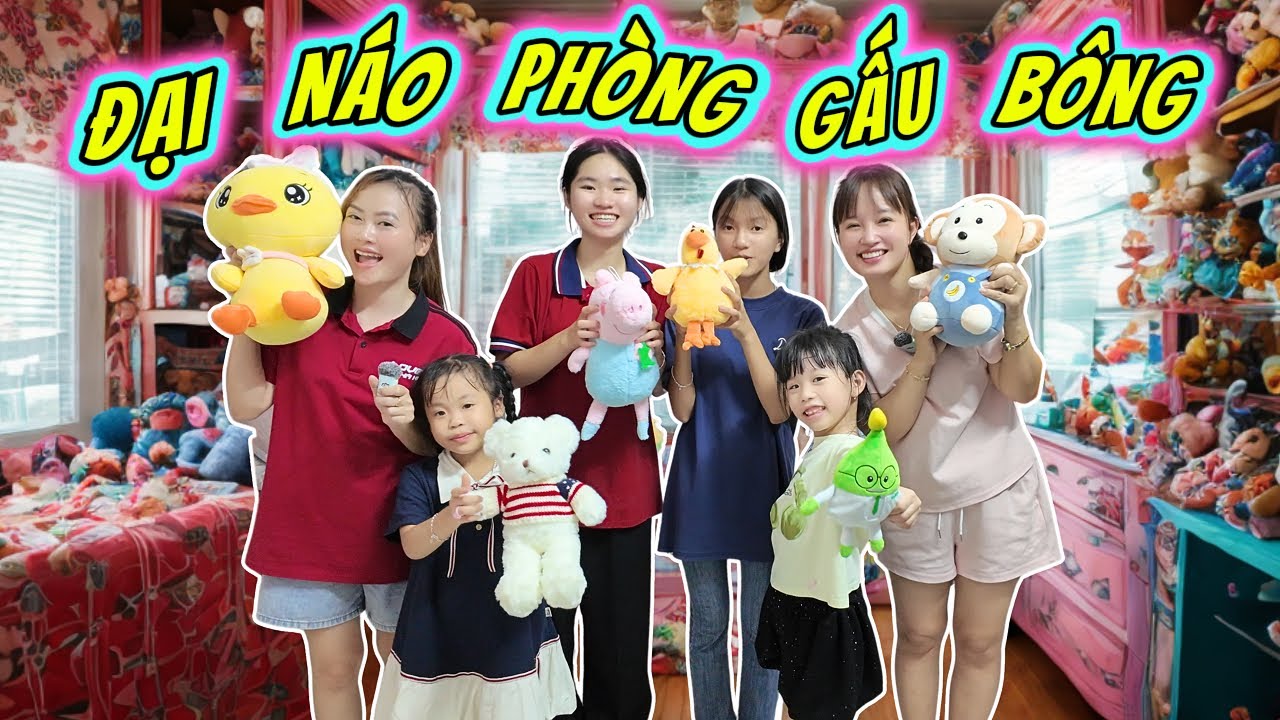 Team Hà Hà Hí Bất Ngờ Qua Nhà MiMi Đại Náo Căn Phòng Gấu Bông Của Gia Đình MiMi