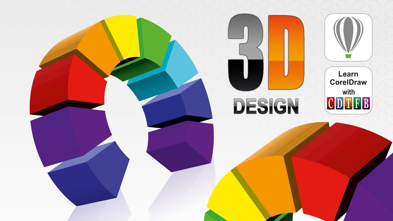 3d Design in coreldraw with cdtfb -- Learn Corel with CDTFB