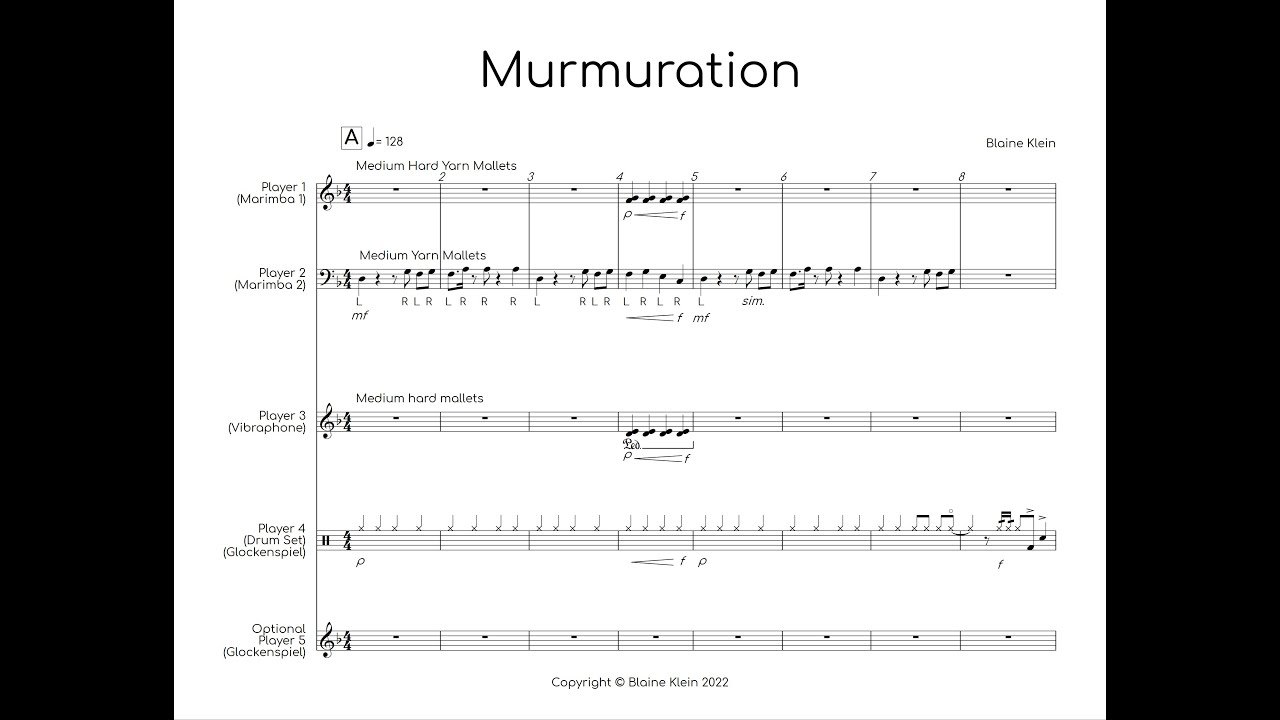 Murmuration by Blaine Klein (Score Video)