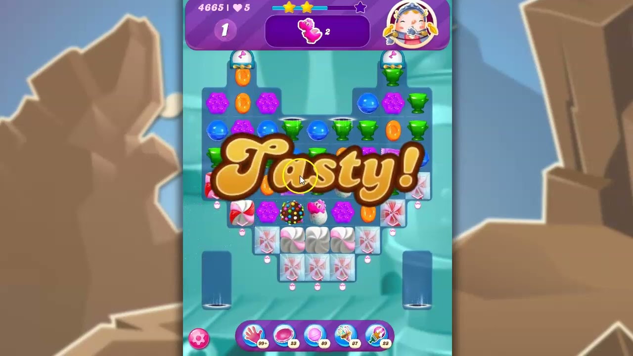 Candy Crush Level 4665 Talkthrough, 20 Moves 0 Boosters