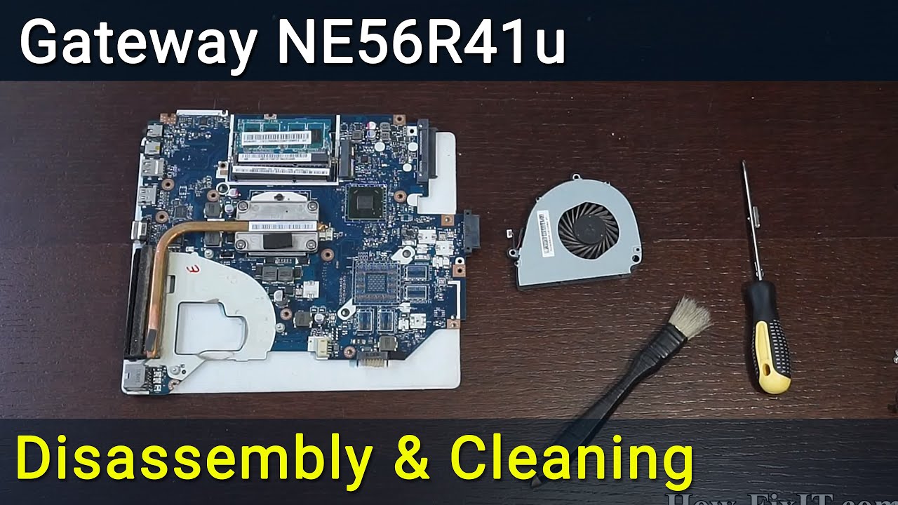 Gateway NE56R41u Разборка, чистка вентилятора от пыли и замена термопасты