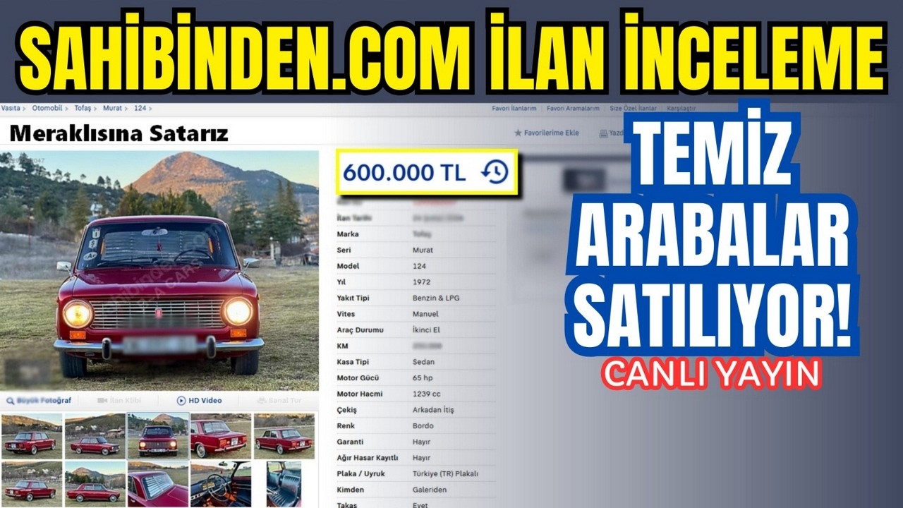 🔴 CANLI: ALINACAK EN İYİ 2. EL ARABALAR | Sahibinden İlan No İnceleme - 26 Şubat 2026
