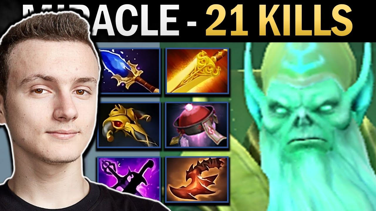 Necrophos Dota 2 7.35 Miracle with 18 Kills and Radiance - Dota Gameplay