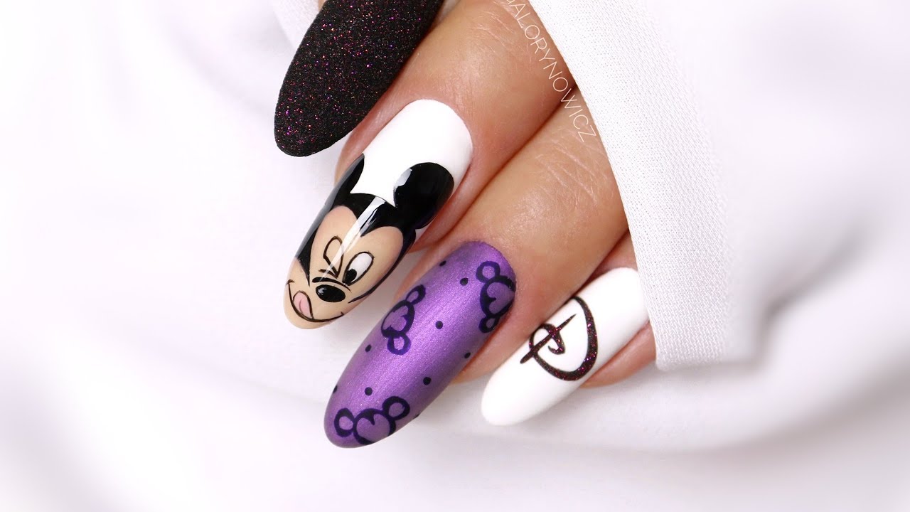 Myszka Mickey na paznokciach 💅🏻 Mickey Mouse nail art 💅🏻