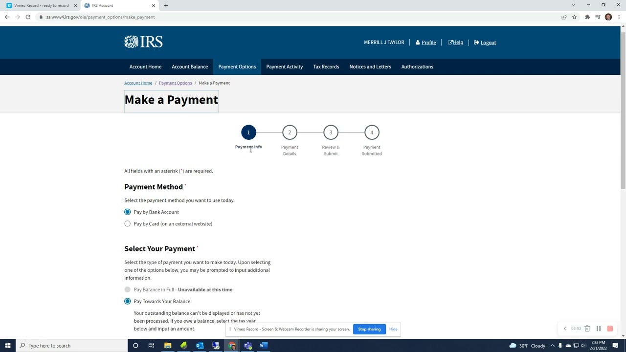 How To Pay IRS Online - With IRS Account