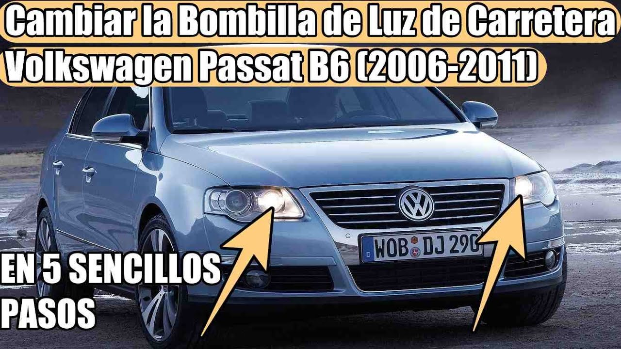 VW Passat B6 (2006-2011) - Cambio / Quitar de la bombilla de luz de carretera en 5 sencillos pasos