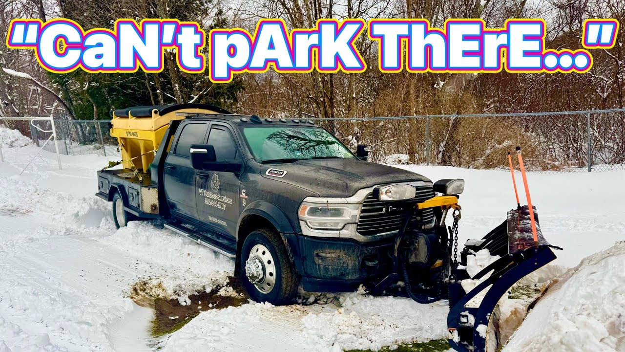 Plowing the First Major Snow Storm & Burying The Ram 4500!!
