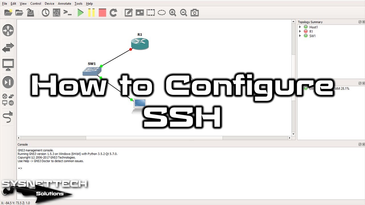 How to Configure SSH on Cisco Router in GNS3 | What is SSH | SYSNETTECH Solutions