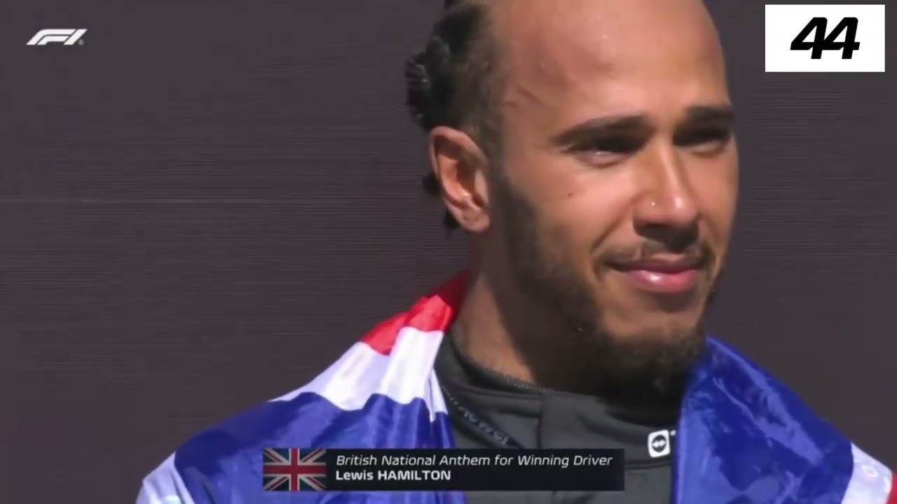 British National Anthem In British GP Podium Celebration 2024!