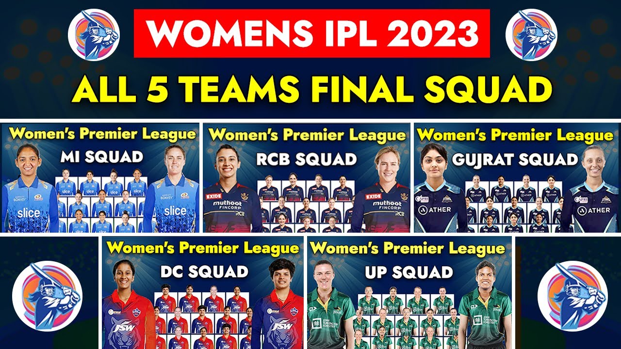 WPL 2023 - All Teams Full & Final Squad |  RCB, MI, DC, UP, GT Final Squad WPL 2023