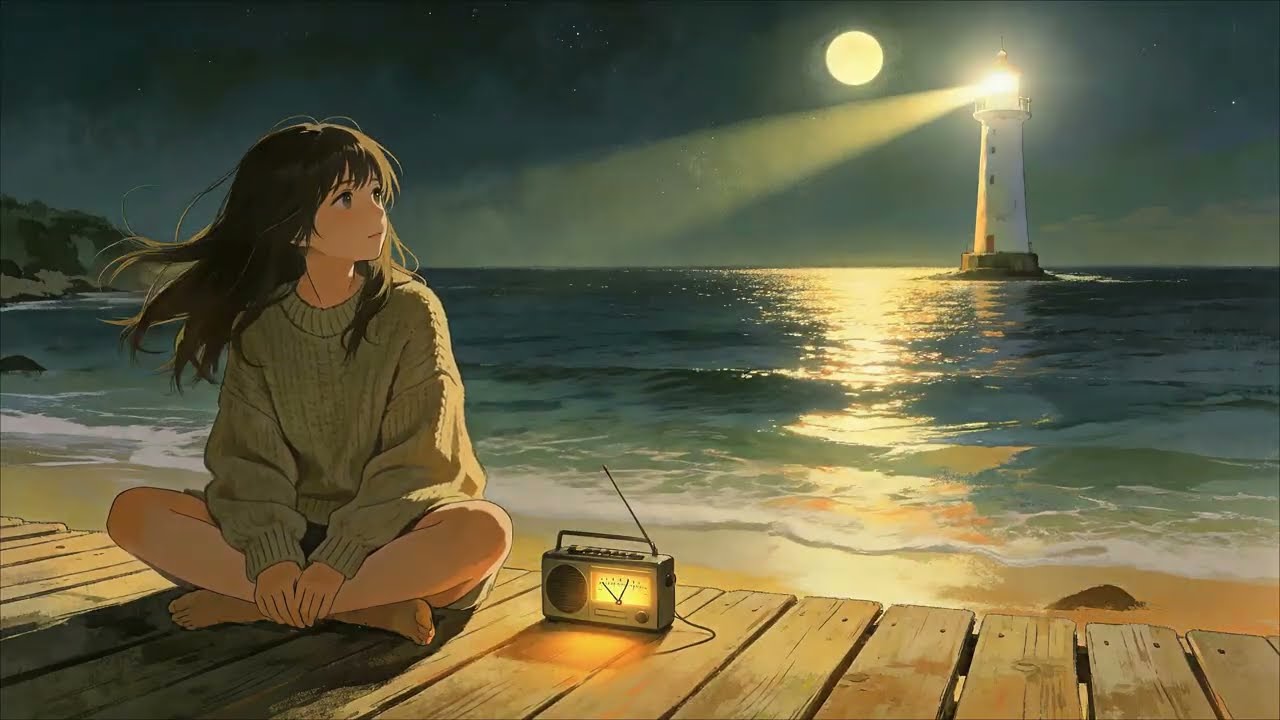 Ocean Lo-Fi Beats for Late Night Study | Coastal Night Transmission — Driftline Radio