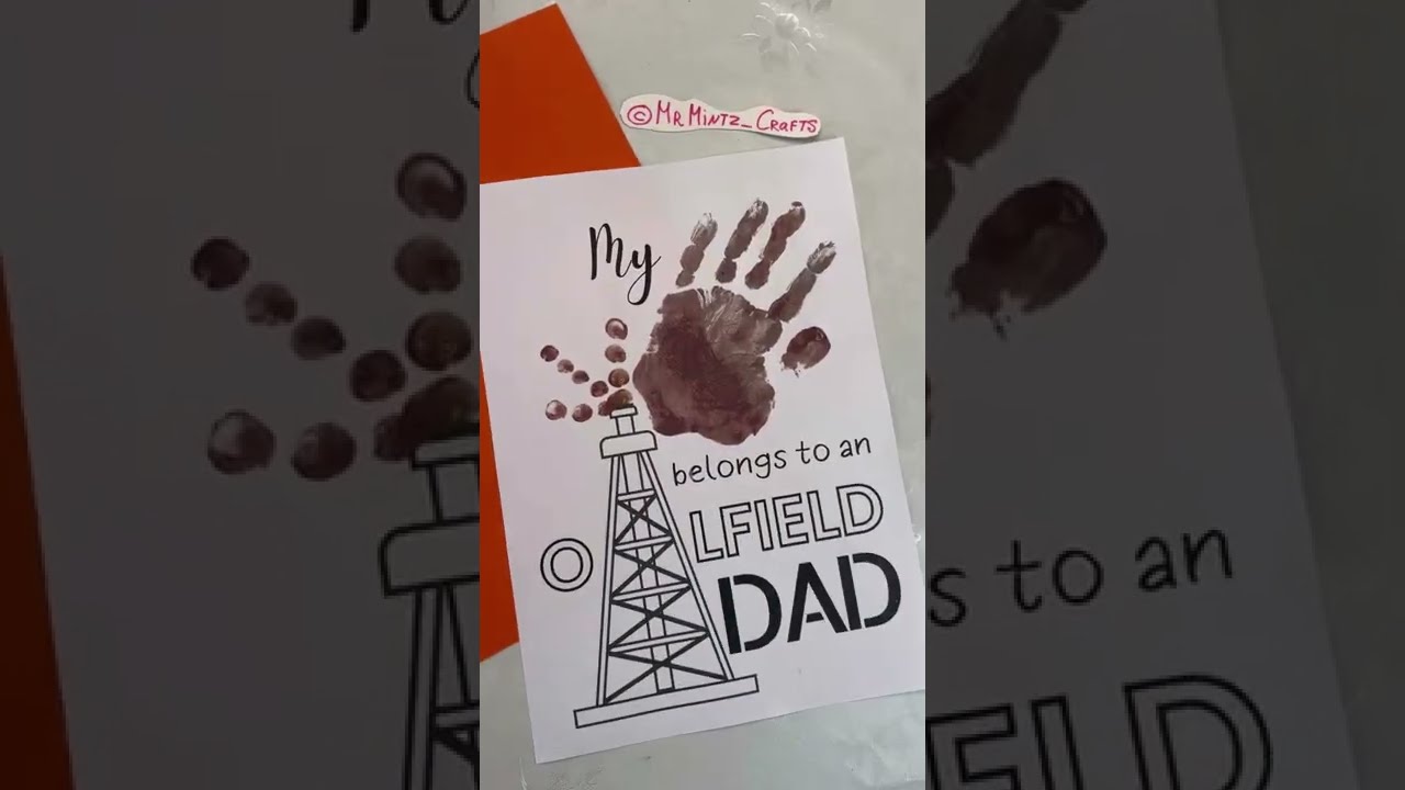 Fathers Day Craft Ideas | Handprint Craft Art Gift | Easy Fathers Day Greeting Card #shorts