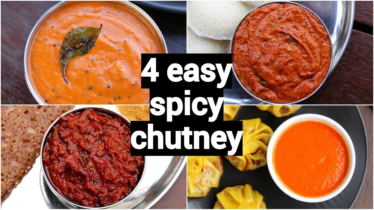 4 spicy chutney recipes for breakfast & snacks | spicy red chutney recipes for breakfast